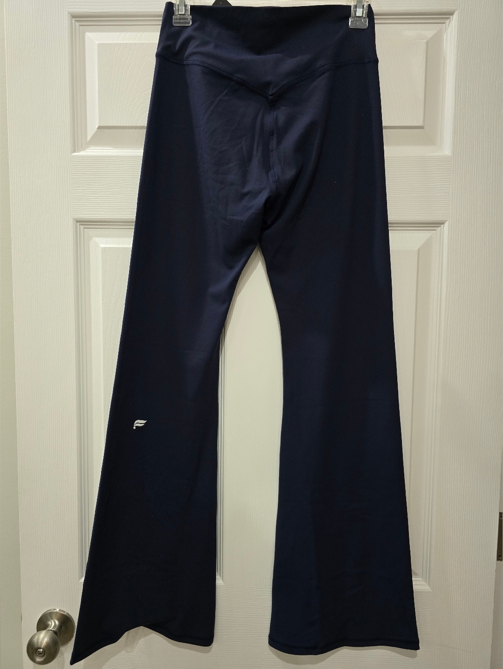 Fabletics Navy Flared Cropped Active Leggings - Picture 2 of 7